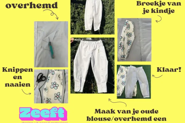 Maak van je oude blouse een broekje voor je kind! 