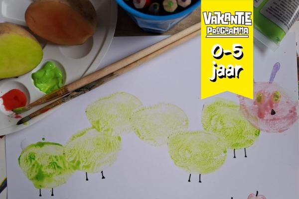 DIY-Knutseltafel: Rupsje Nooitgenoeg stempelen