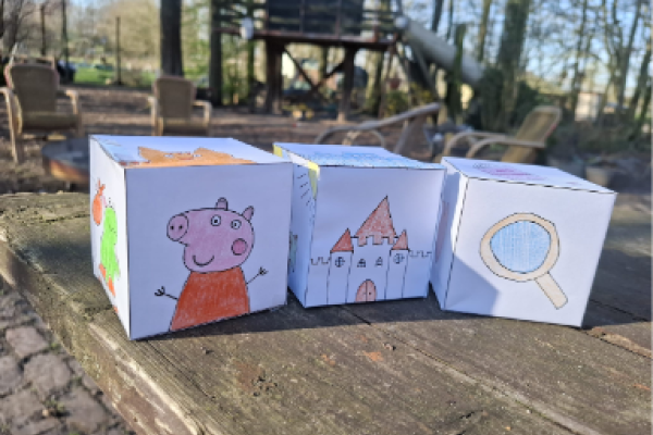 DIY Knutseltafel: Verhaal-dobbelstenen