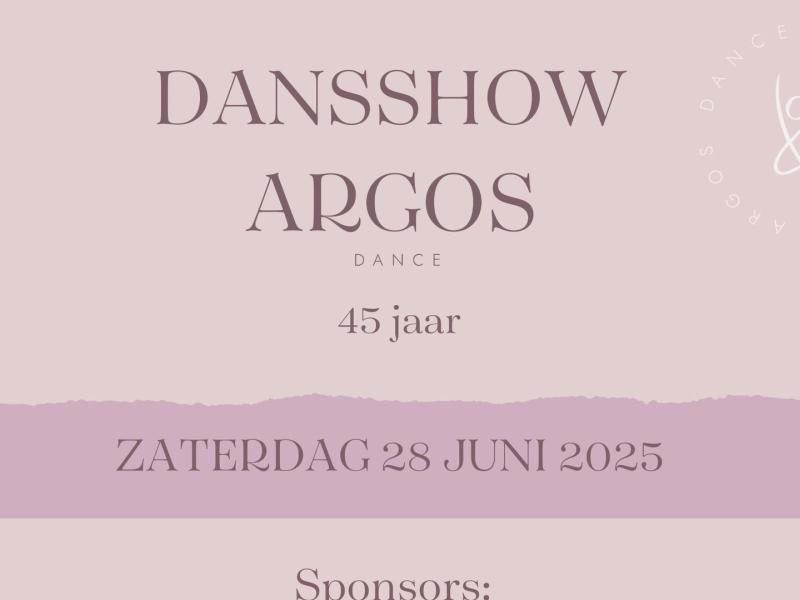 Dansshow 2025: Jubileumshow 45 jaar! - Argos Dance Veenendaal